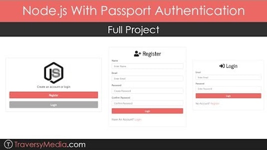 Free Course: Node.js With Passport Authentication, Full Project from  Traversy Media