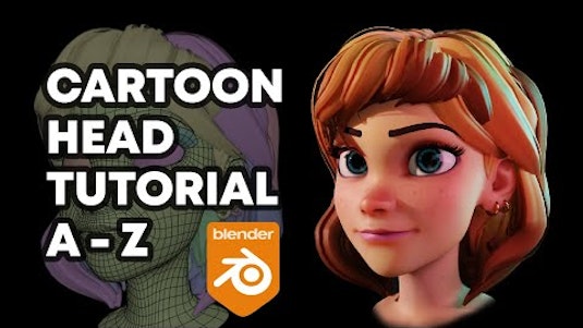 Free Online Course: Tutorial: Cartoon head in Blender (A to Z) from YouTube  | Class Central