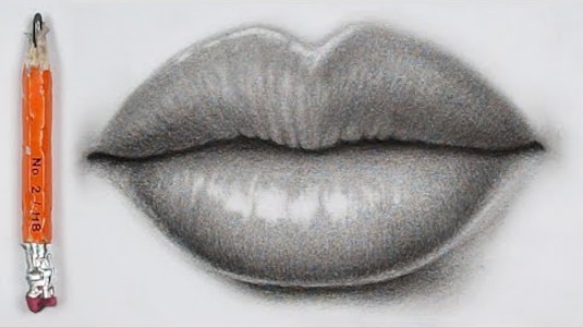 Free Course: How to Draw Lips Using an HB Pencil from RapidFireArt
