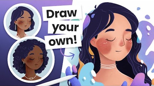 Free Online Course: How To Draw A Colorful Cartoon Face • Step-by-step  tutorial from YouTube | Class Central