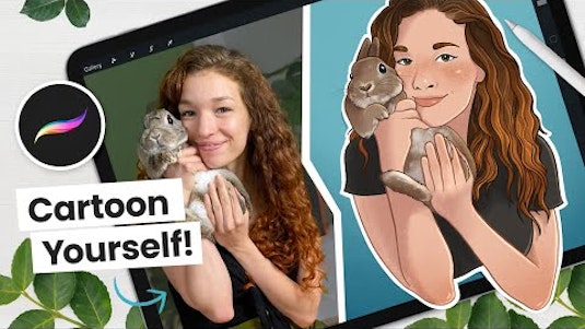 Free Online Course: How To Cartoon Yourself in Procreate • Step-by-step  Tutorial, Pro Tips & Tricks from YouTube | Class Central